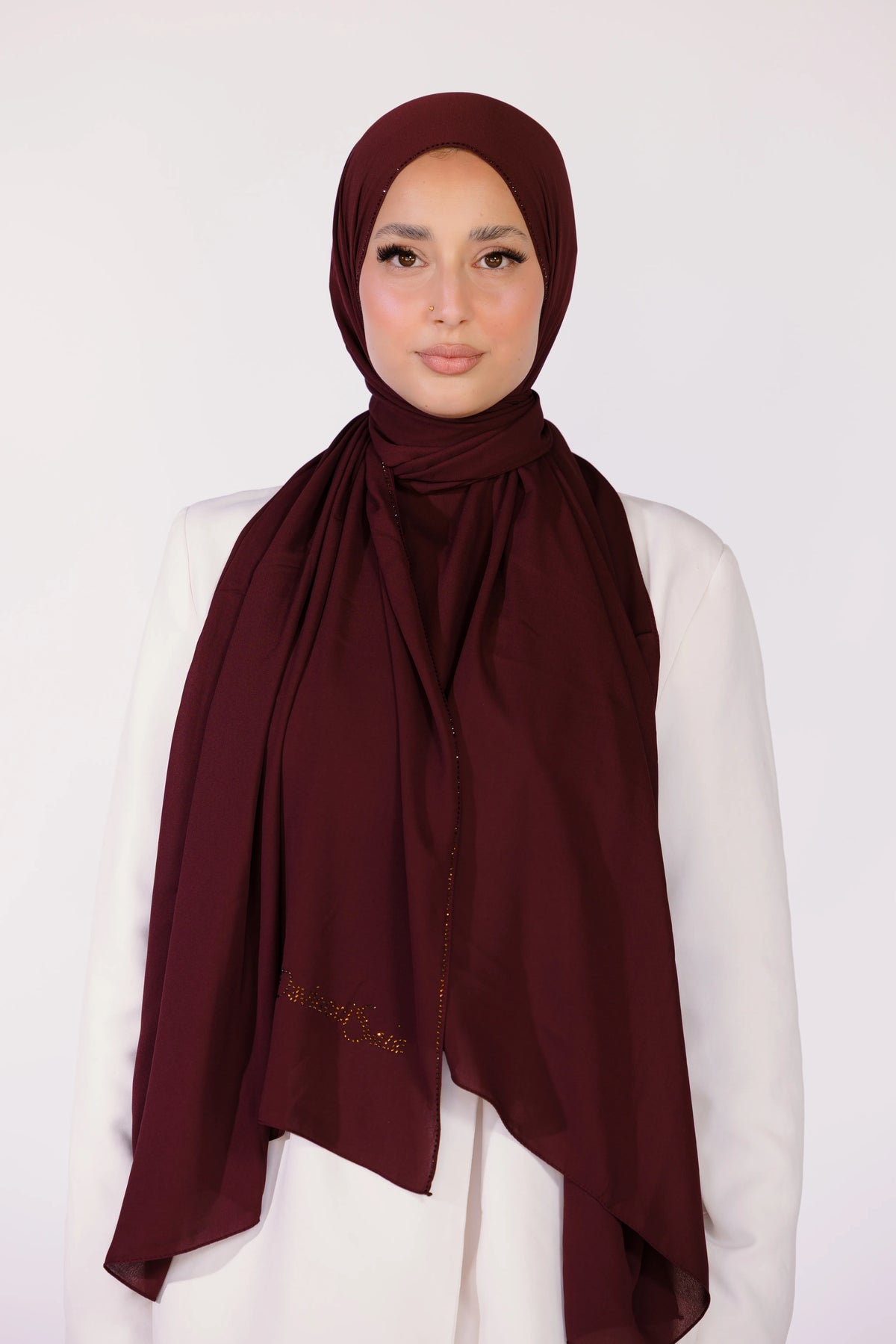 Hijab Moussline Signature – Burgundy