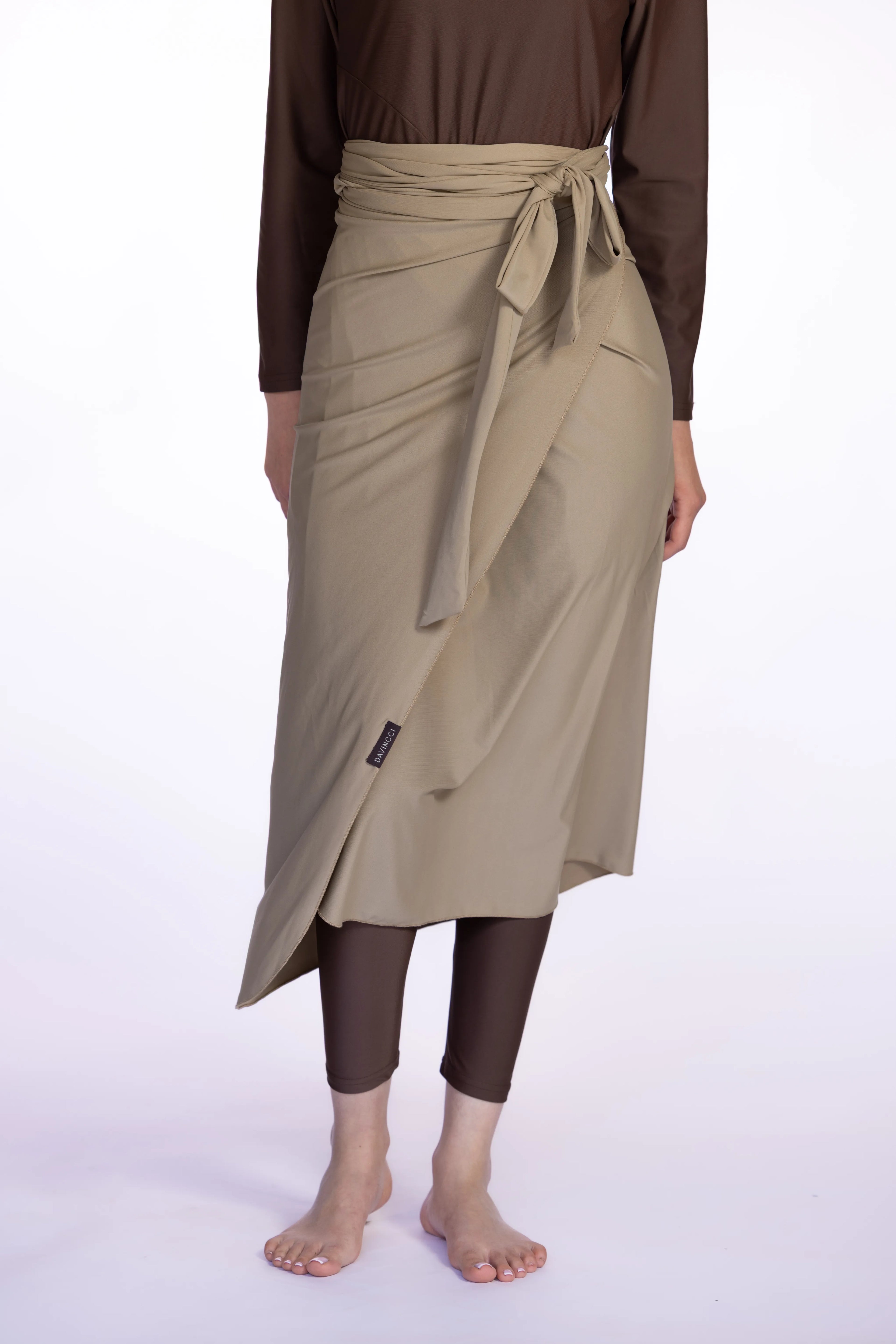 Hijab & Cache-Maillot de Burkini – Marron Beige