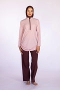 Burkini 3 Pièces à Fermeture Zippée – Blush Pink